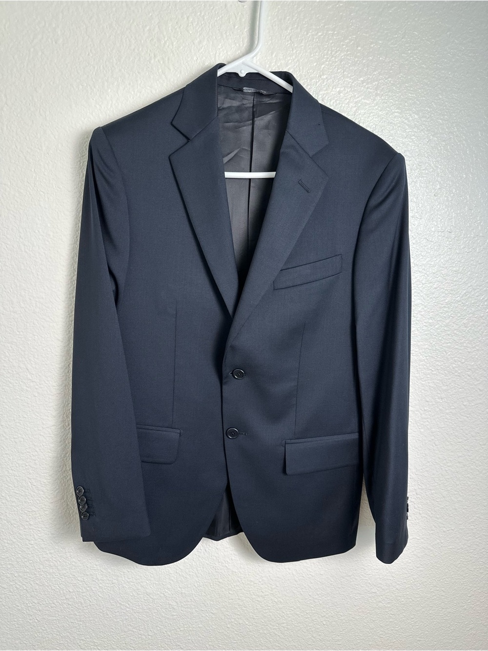 Maurizio Baldassari Zignone Wool Dark Navy Blue Men’s Blazer Size 46S
